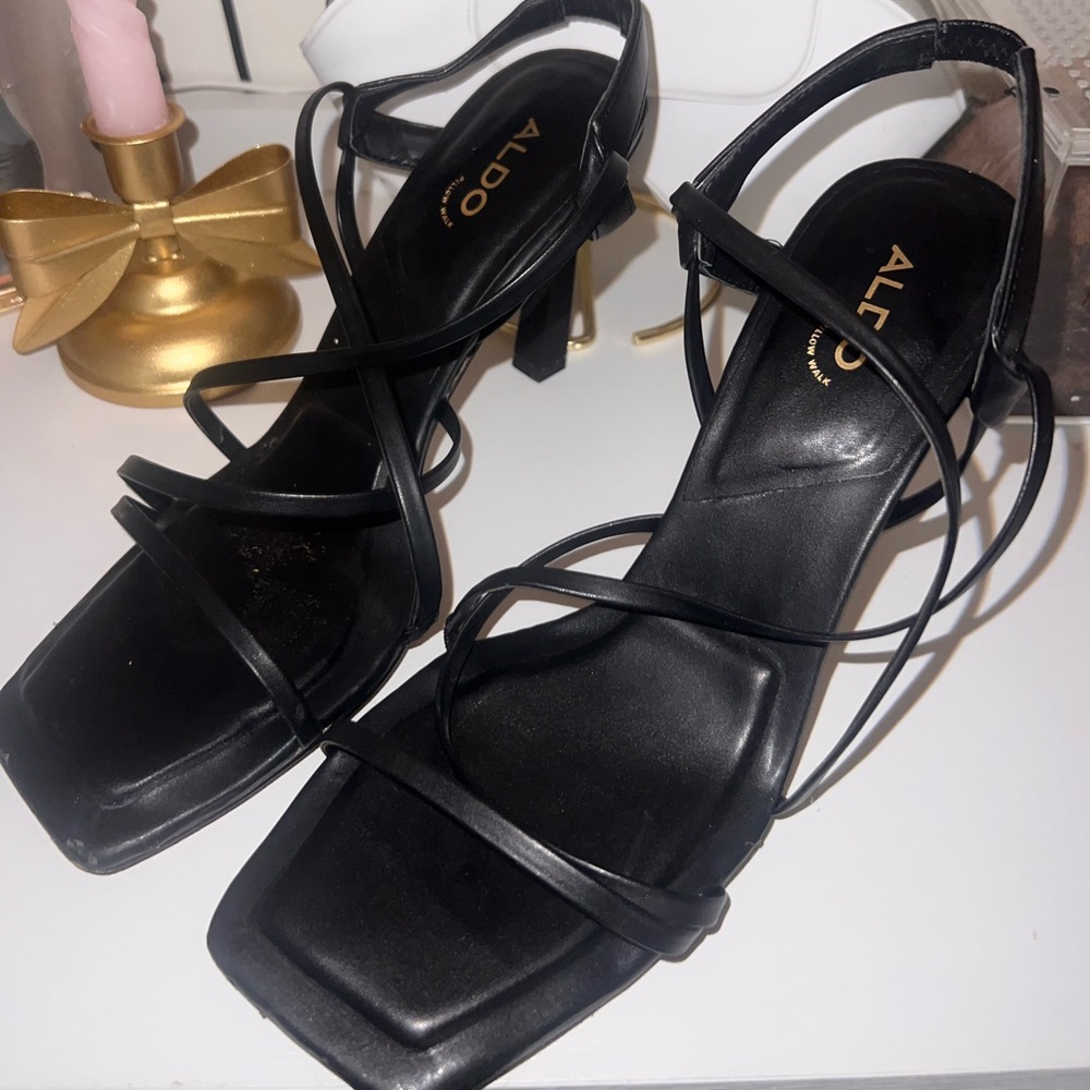 ALDO Elegant Black Strappy Heels